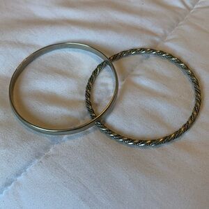 Vintage sterling silver Bangle bracelets. Sold as a set.